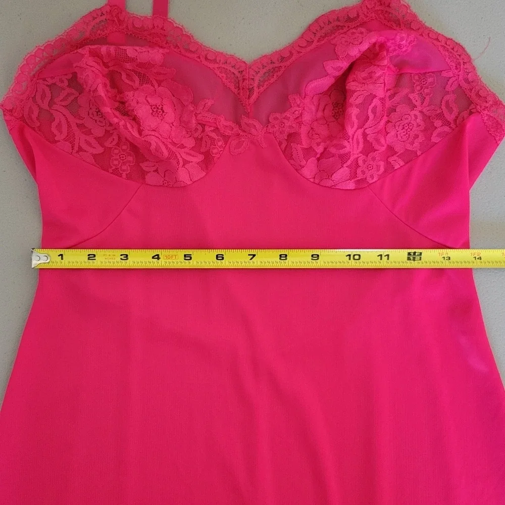 Vintage Gossard Artemis Pink Slip Dress Lace Trim Bust Size‎ 34 Small